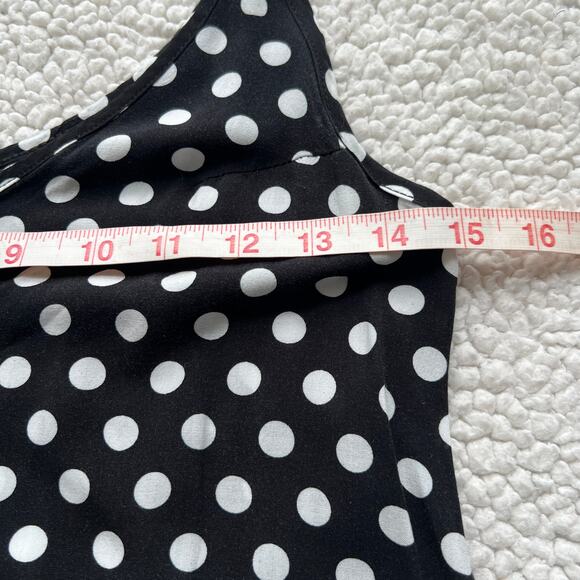 Zaful Black Polka Dot Maxi Slip Dress Small - Picture 10 of 11